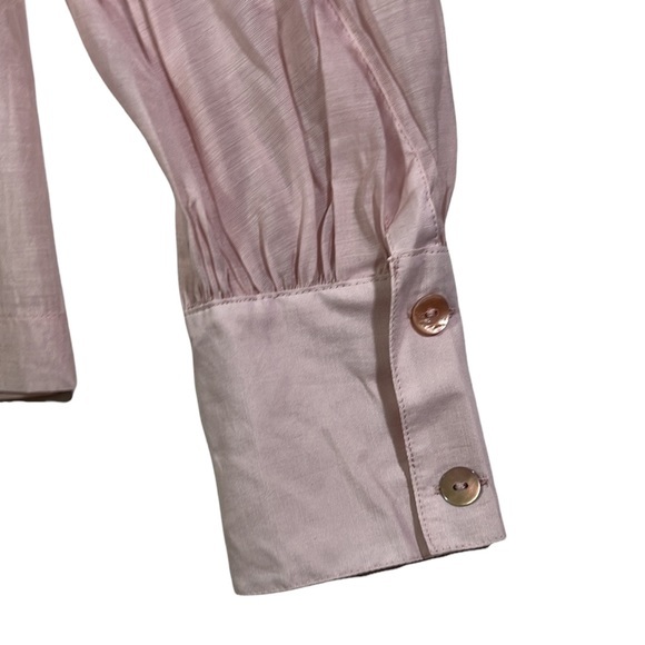 Express Light Pink Two Pocket Balloon Sleeve Button Down Shirt - Picture 6 of 10